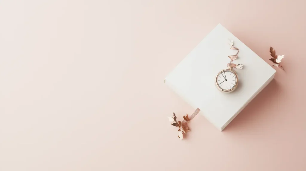 Pocket clock resting on a white canvas